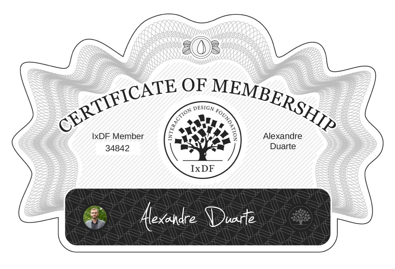 Certificate of Membership – Alexandre Duarte