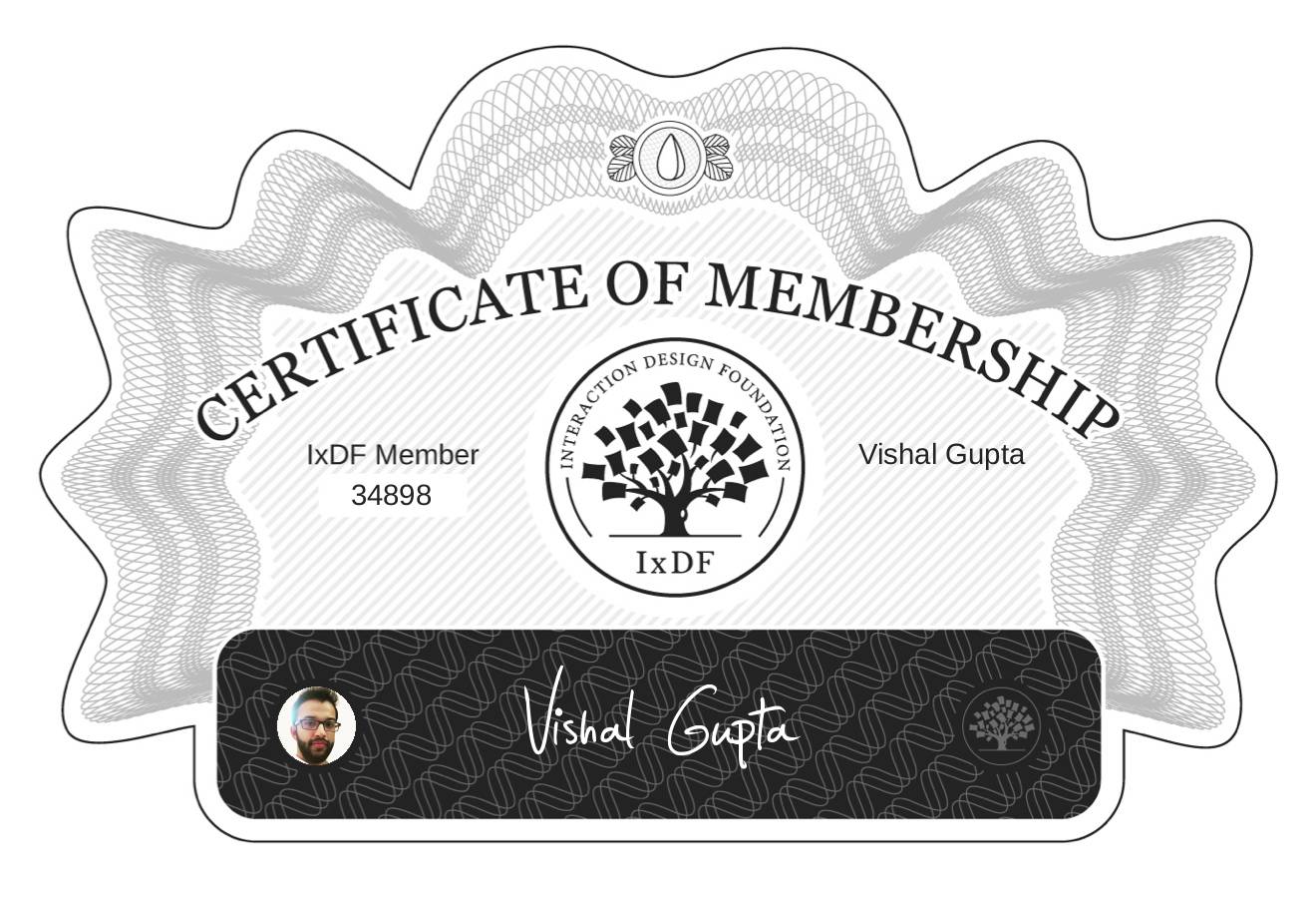 Certificate of Membership – Vishal Gupta