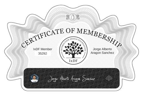 Certificate of Membership – Jorge Alberto Aragón Sánchez