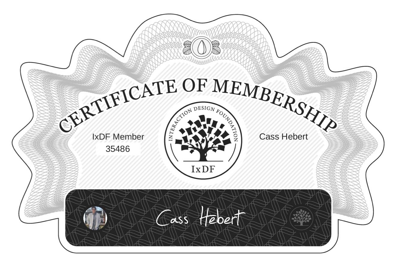 Certificate of Membership – Cass Hebert