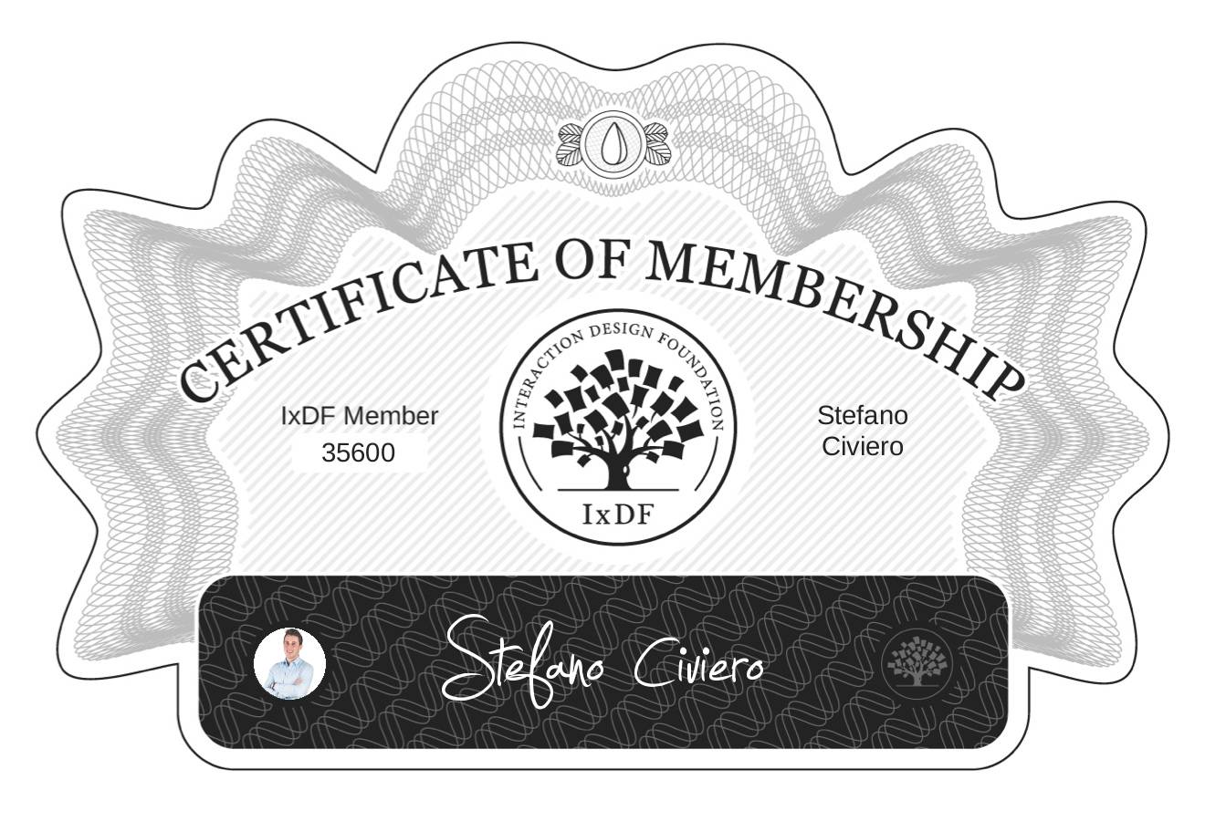 Certificate of Membership – Stefano Civiero