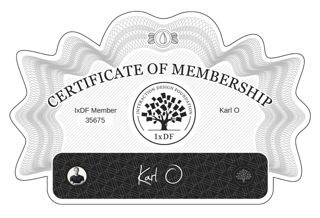 Certificate of Membership – Karl O