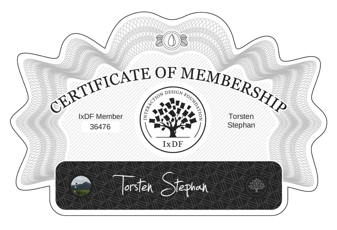 Certificate of Membership – Torsten Stephan