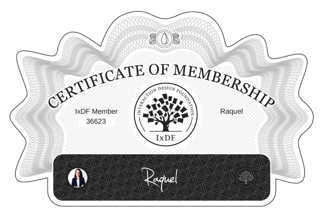 Certificate of Membership – Raquel