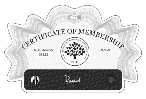 Certificate of Membership – Raquel