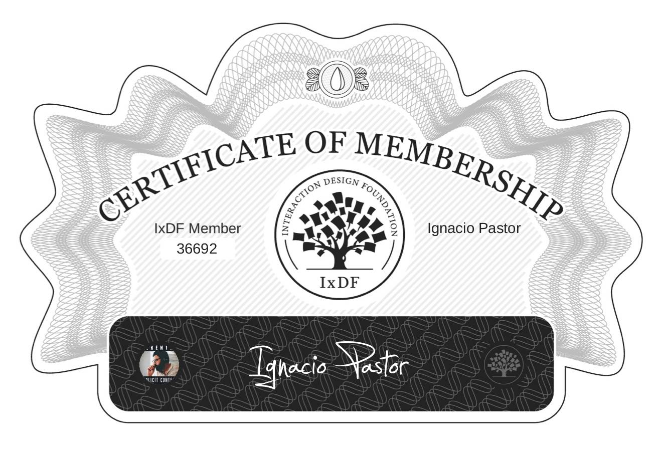 Certificate of Membership – Ignacio Pastor