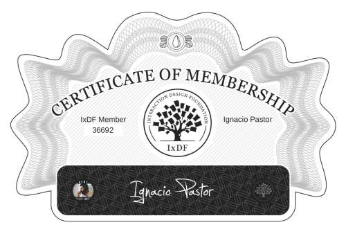 Certificate of Membership – Ignacio Pastor