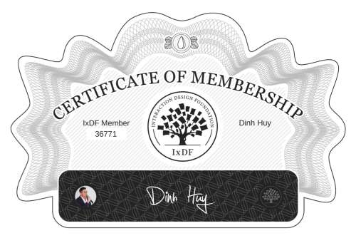 Certificate of Membership – Dinh Huy