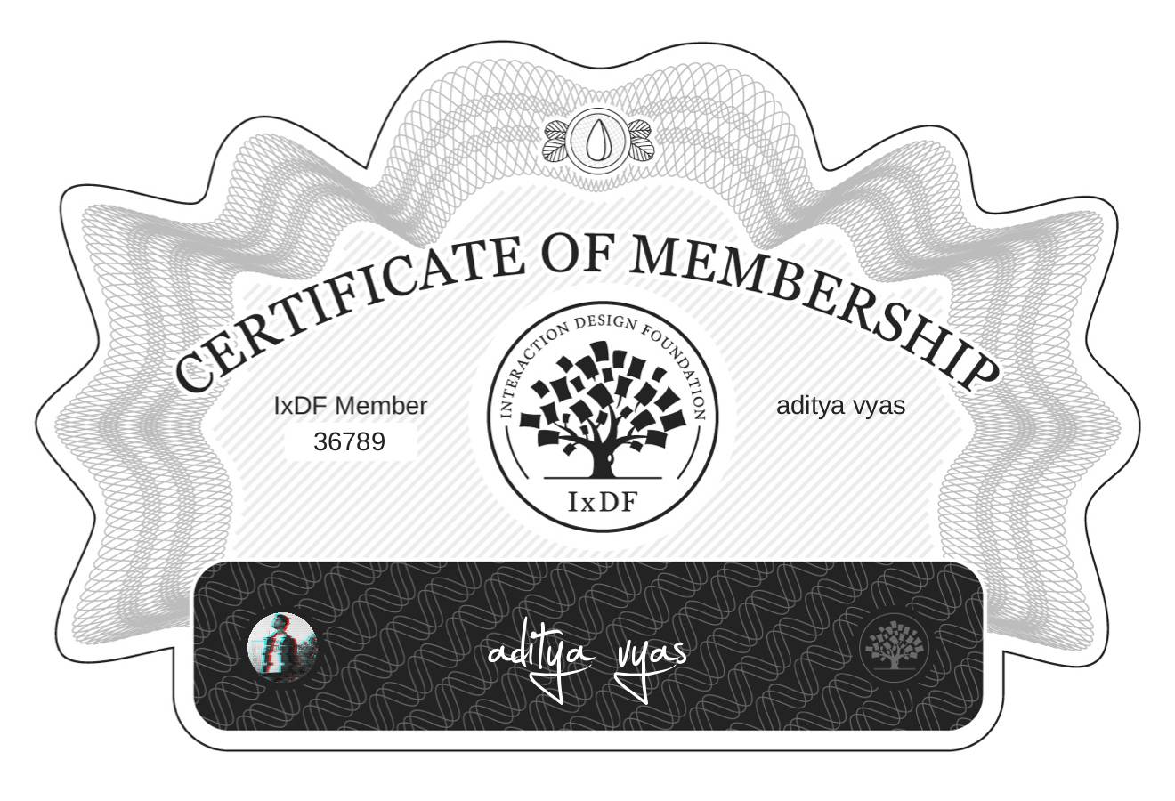 Certificate of Membership – aditya vyas