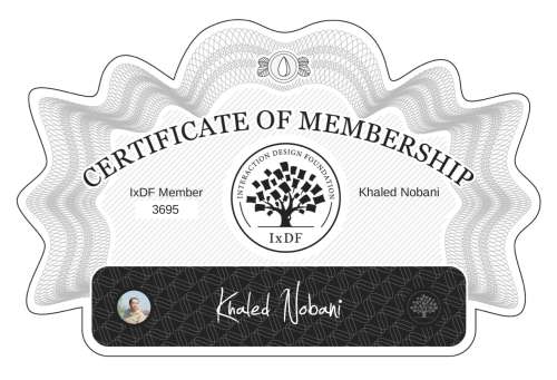 Certificate of Membership – Khaled Nobani