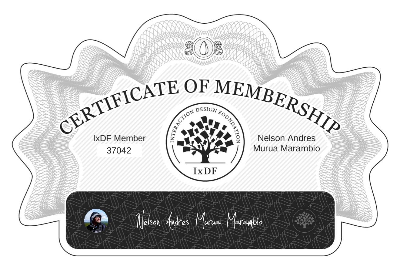 Certificate of Membership – Nelson Andrés Murúa Marambio