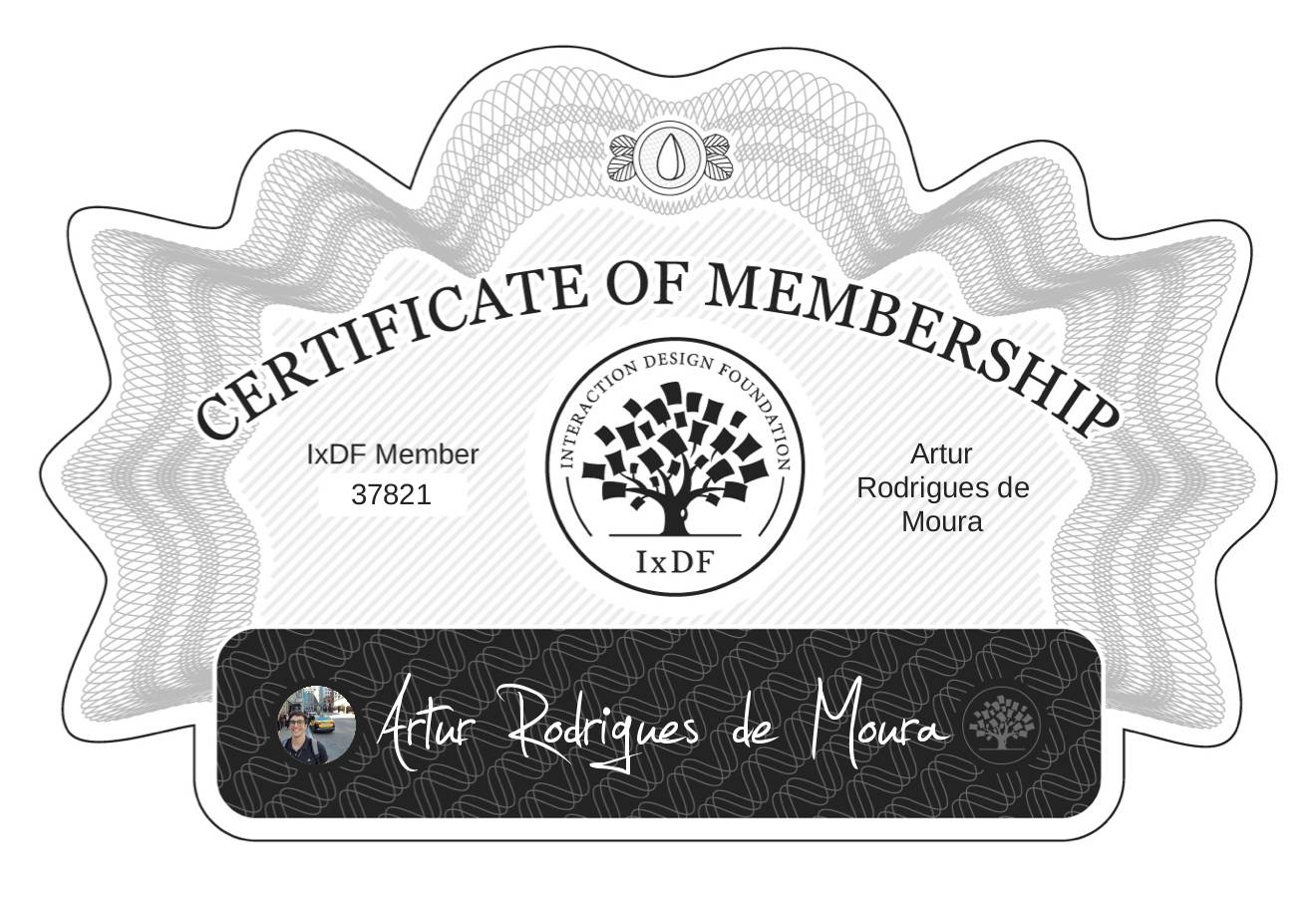 Certificate of Membership – Artur Rodrigues de Moura