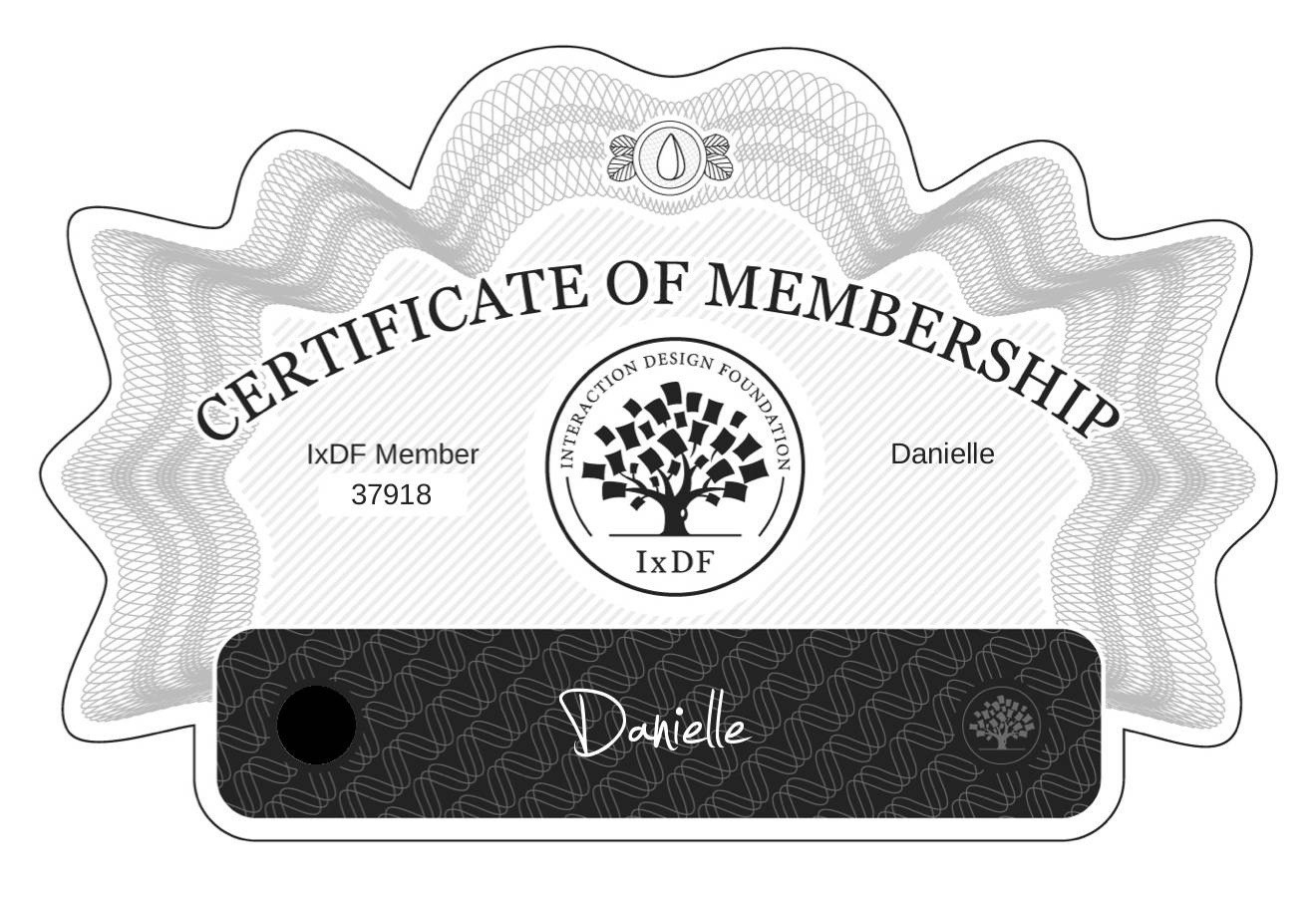 Certificate of Membership – Danielle