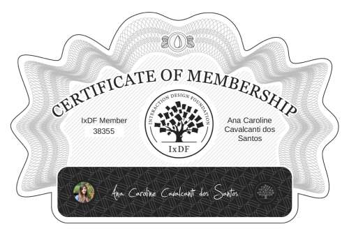 Certificate of Membership – Ana Caroline Cavalcanti dos Santos