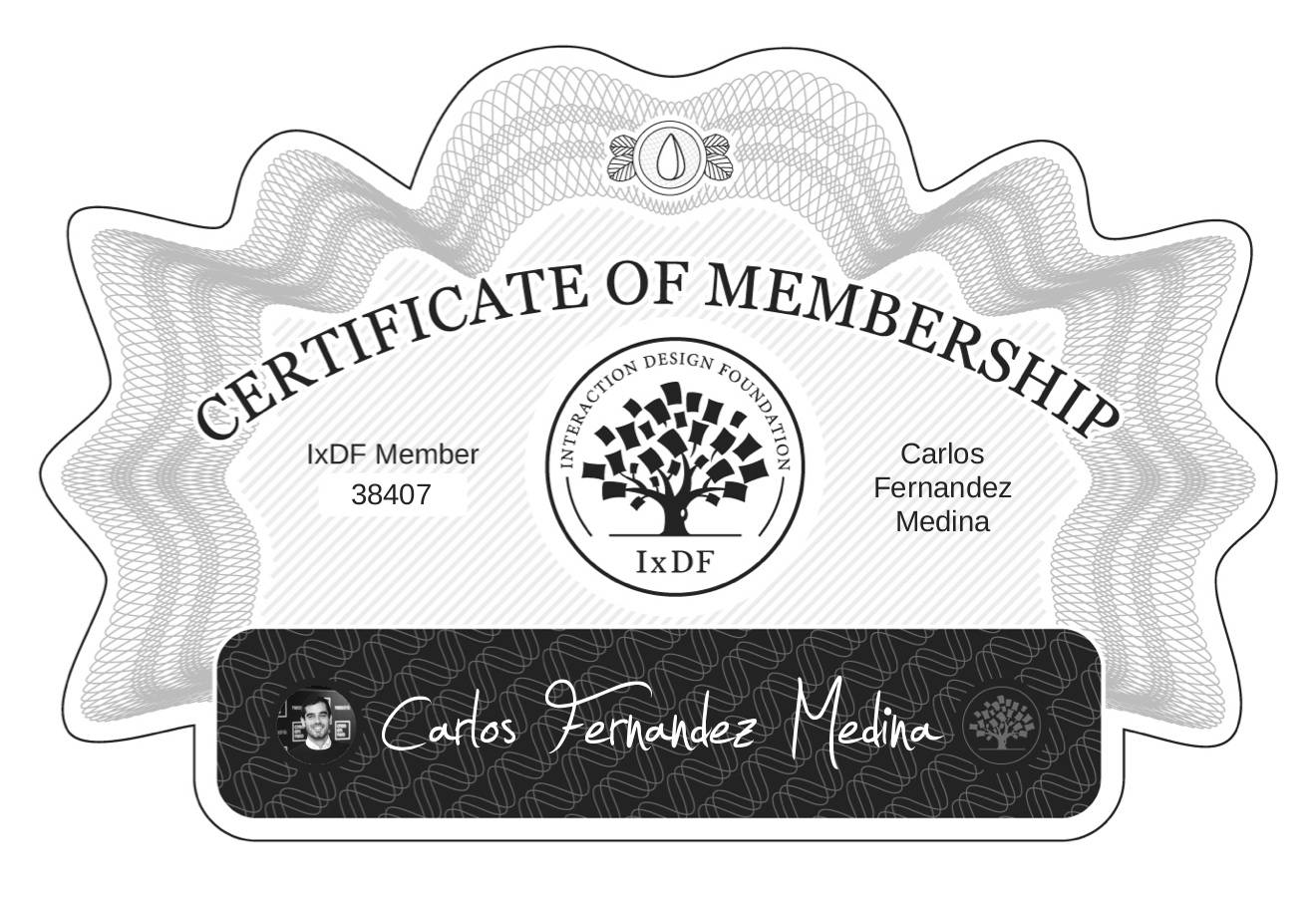 Certificate of Membership – Carlos Fernández Medina