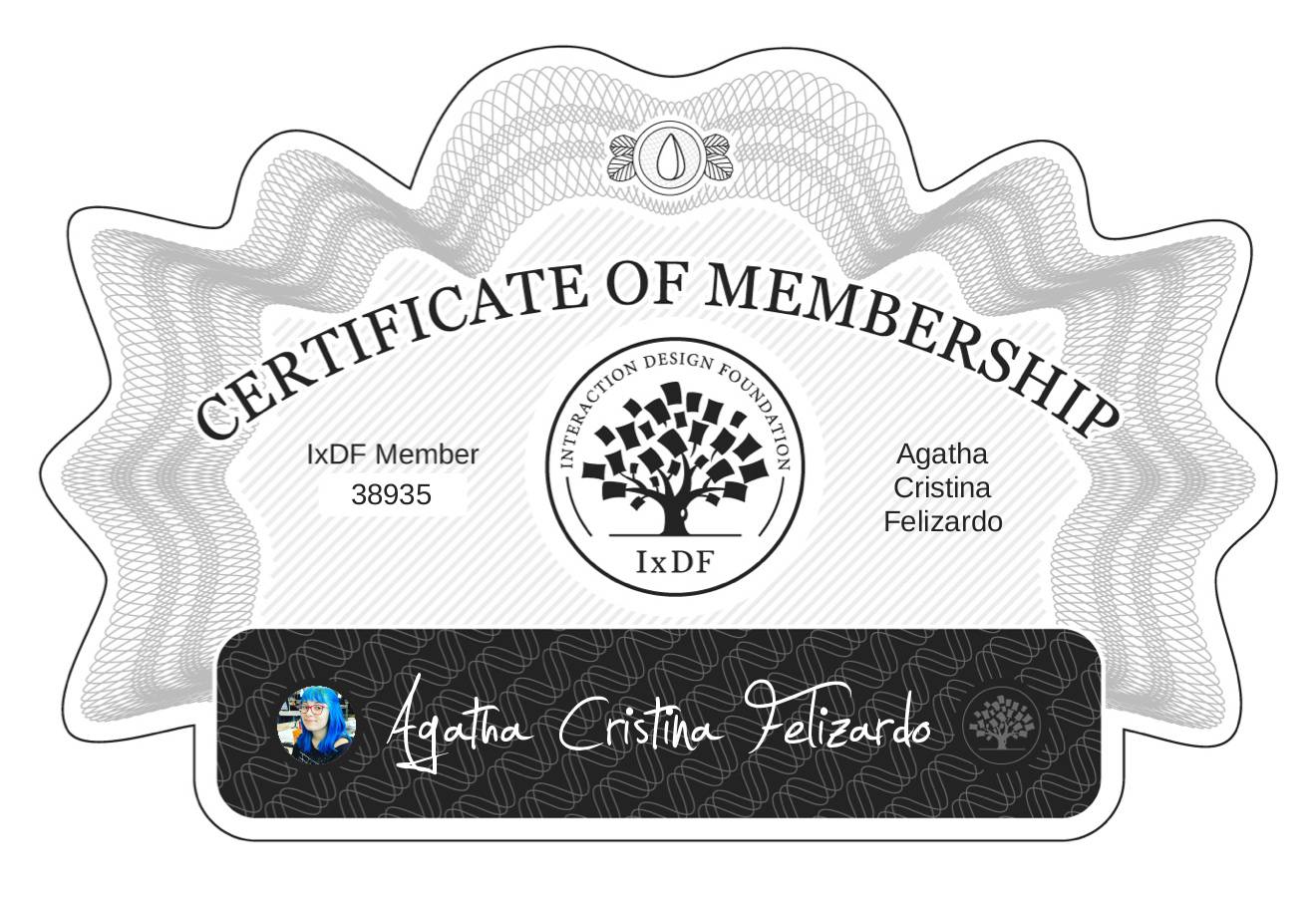 Certificate of Membership – Agatha Cristina Felizardo