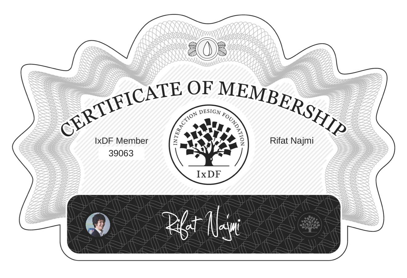 Certificate of Membership – Rifat Najmi