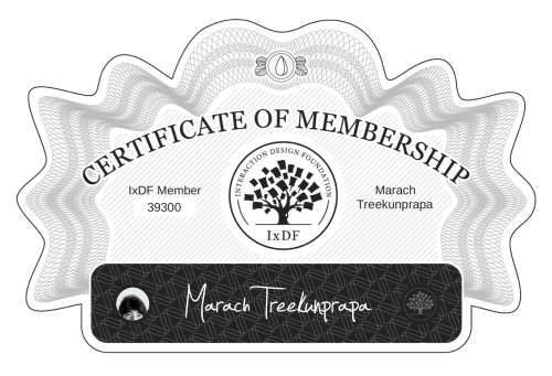 Certificate of Membership – Marach Treekunprapa