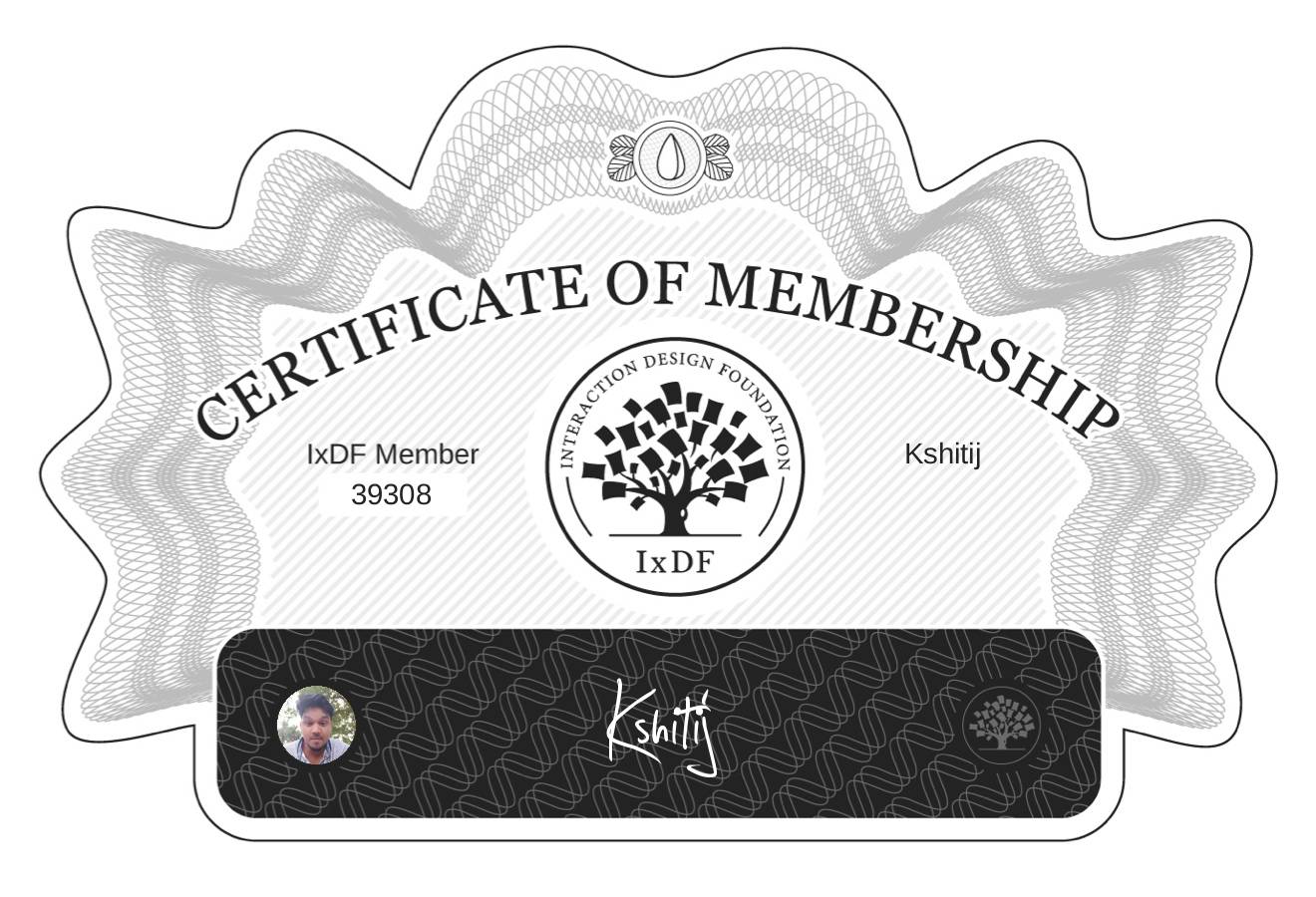 Certificate of Membership – Kshitij