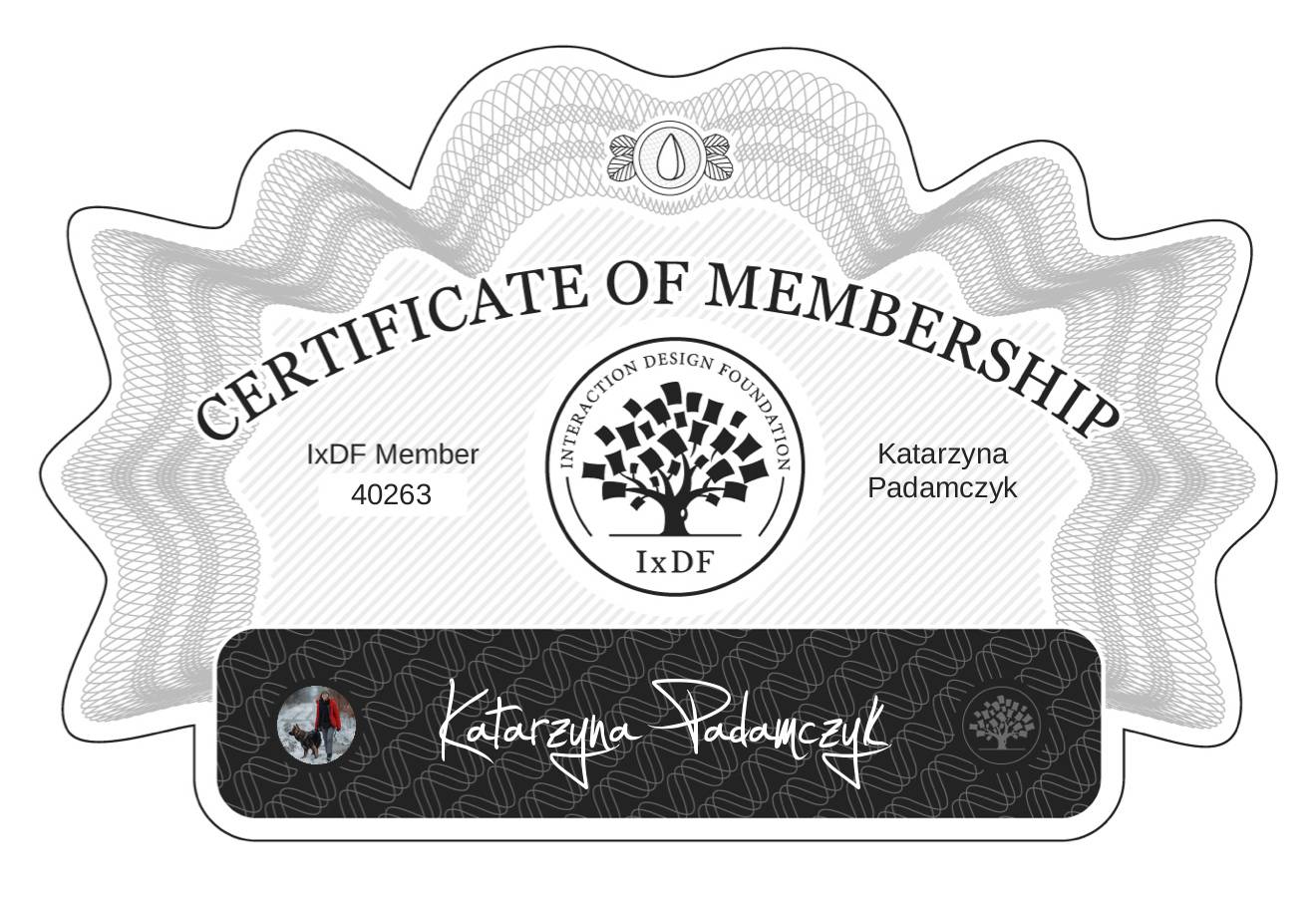 Certificate of Membership – Katarzyna Padamczyk
