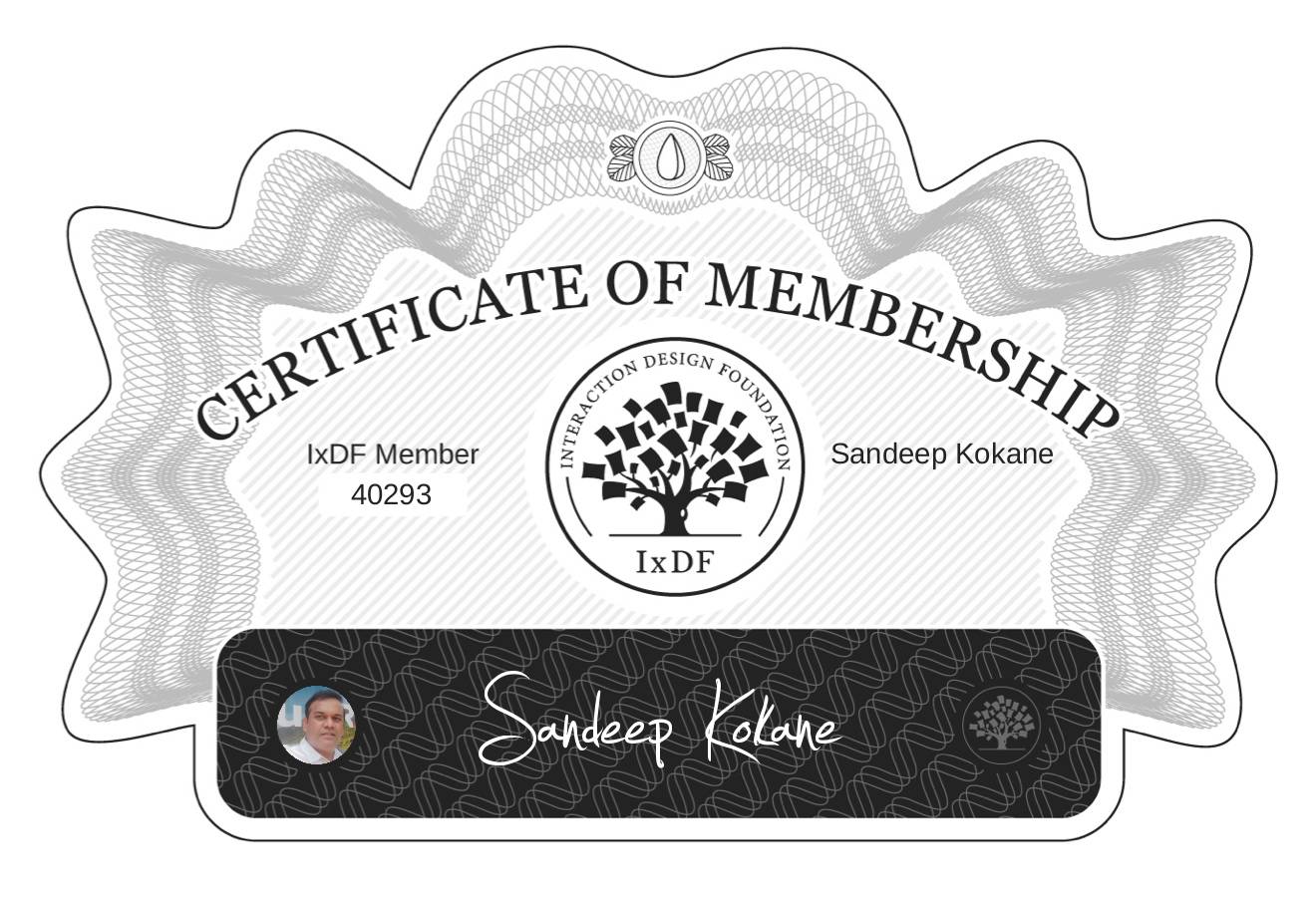 Certificate of Membership – Sandeep Kokane