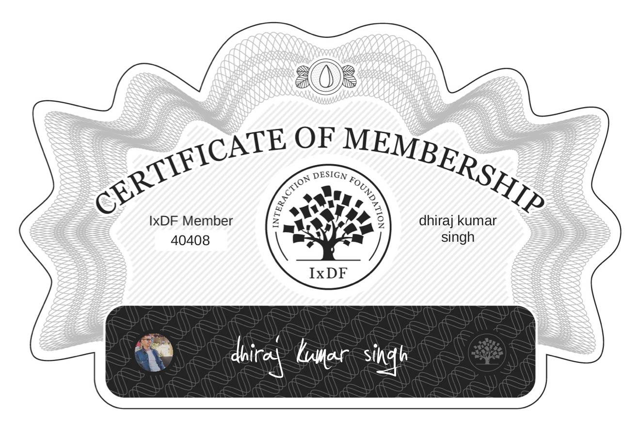 Certificate of Membership – dhiraj kumar singh