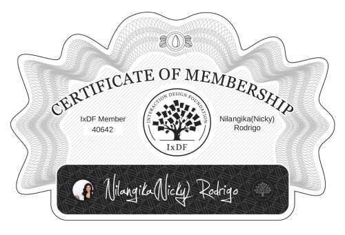 Certificate of Membership – Nilangika(Nicky) Rodrigo