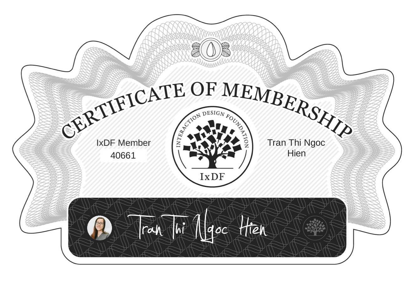 Certificate of Membership – Tran Thi Ngoc Hien
