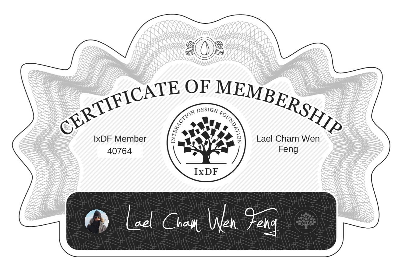 Certificate of Membership – Lael Cham Wen Feng