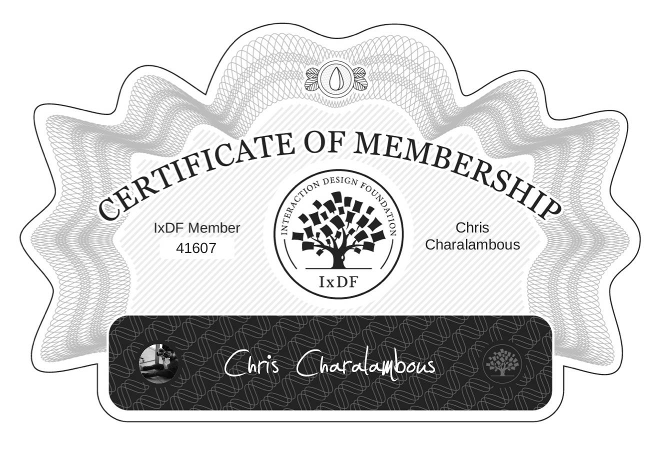 Certificate of Membership – Chris Charalambous