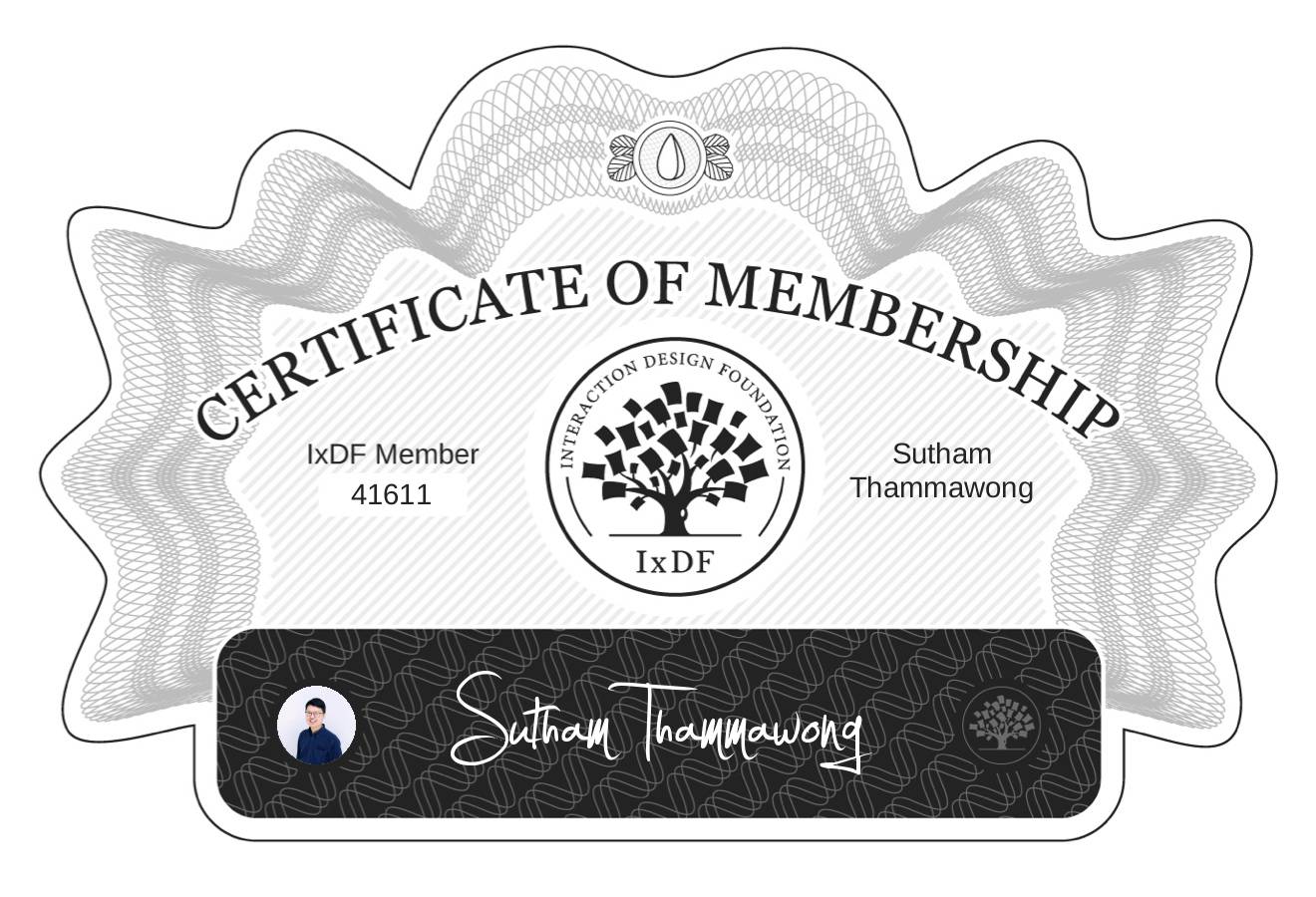 Certificate of Membership – Sutham Thammawong