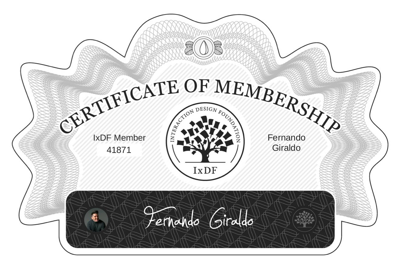 Certificate of Membership – Fernando Giraldo