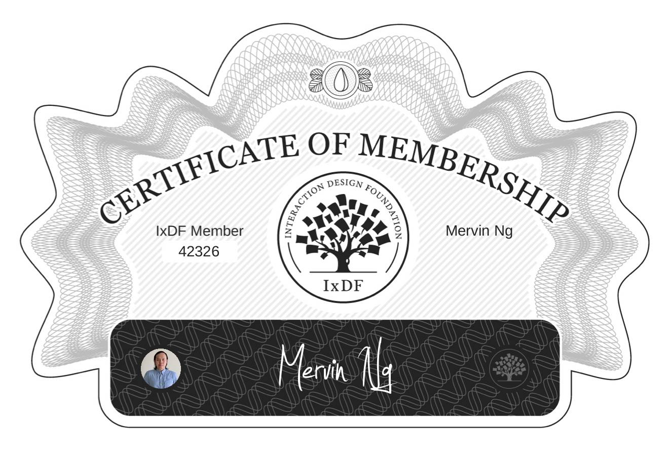 Certificate of Membership – Mervin Ng