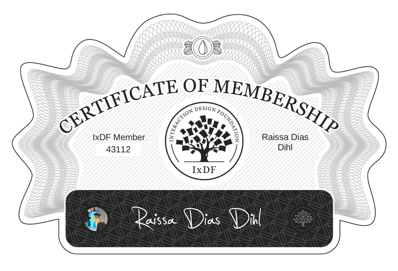 Certificate of Membership – Raíssa Dias Dihl