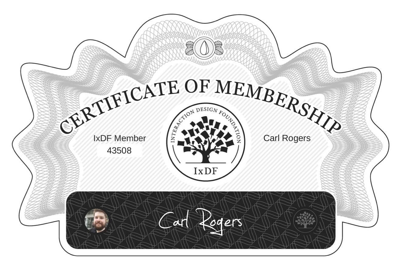 Certificate of Membership – Carl Rogers