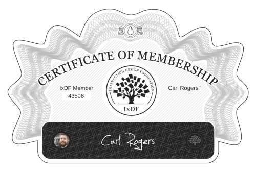 Certificate of Membership – Carl Rogers