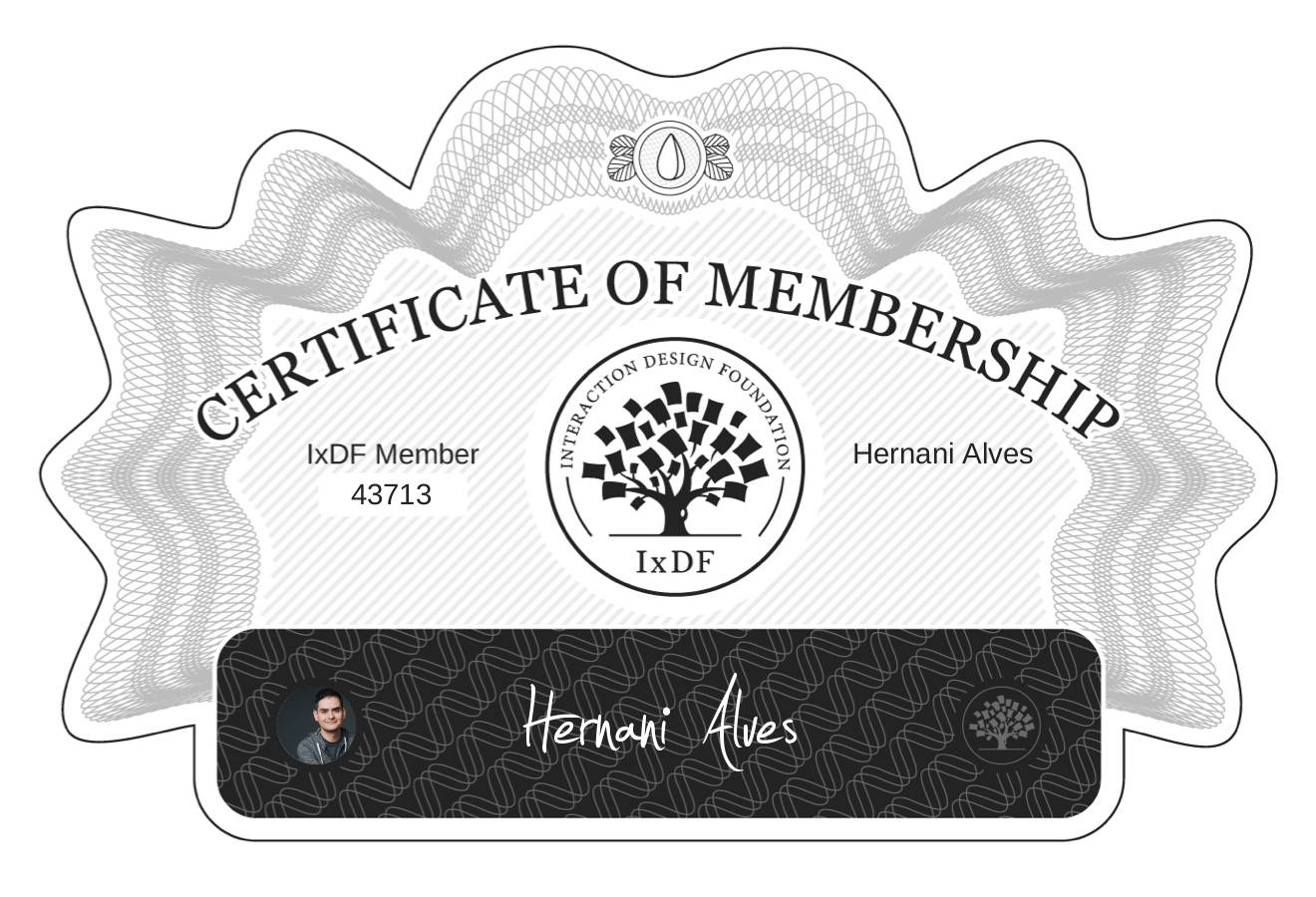 Certificate of Membership – Hernani Alves