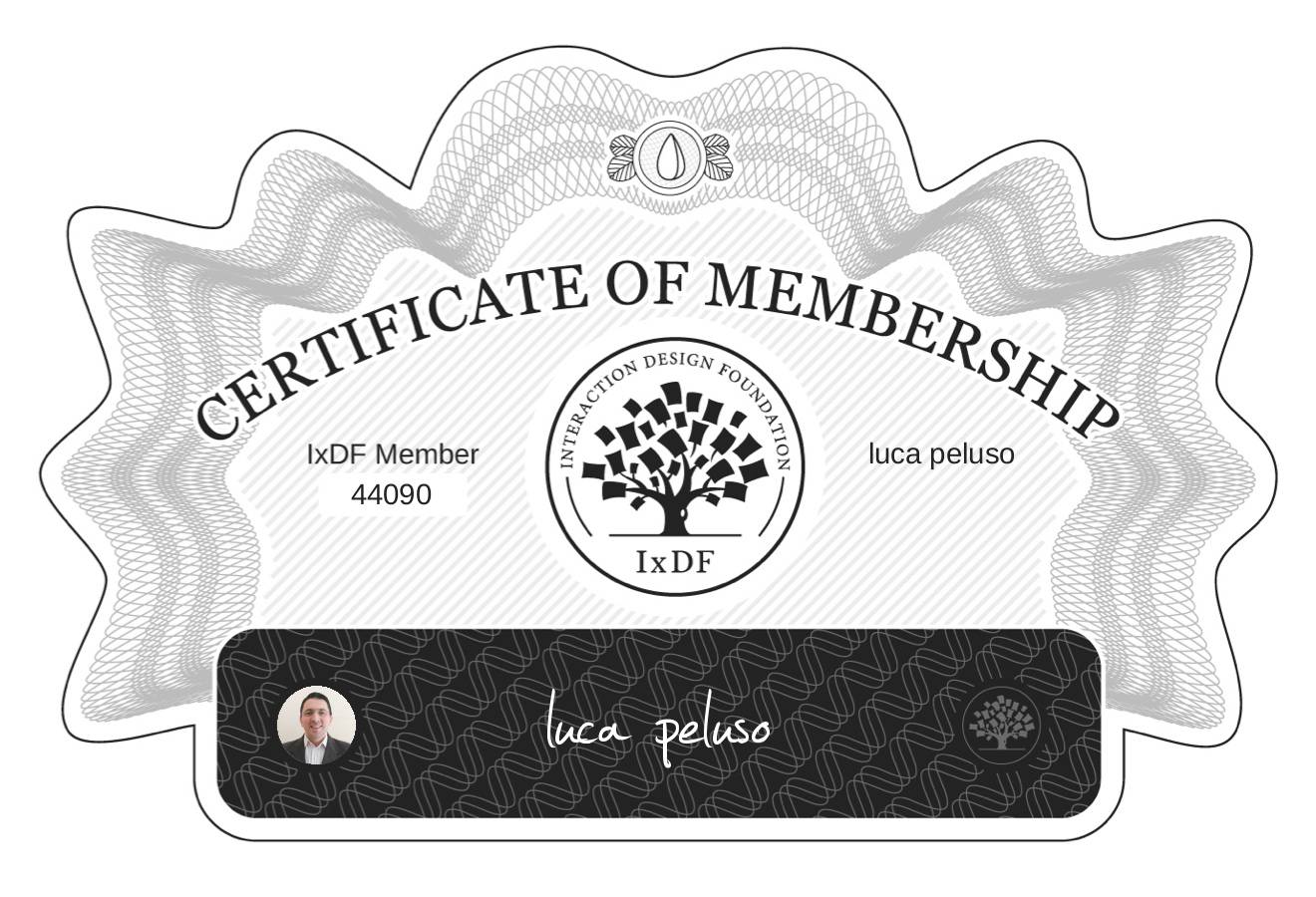 Certificate of Membership – luca peluso