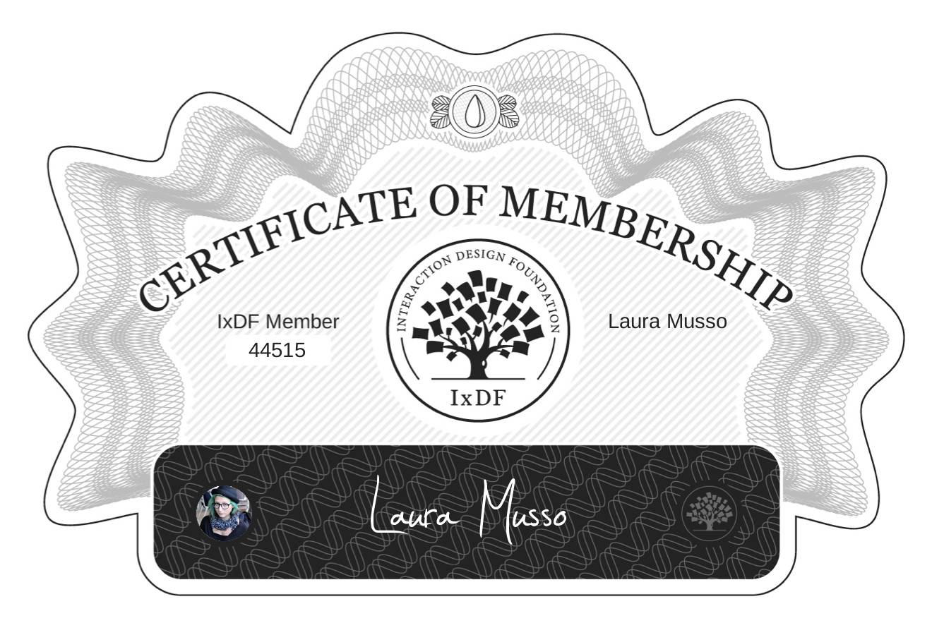 Certificate of Membership – Laura Musso