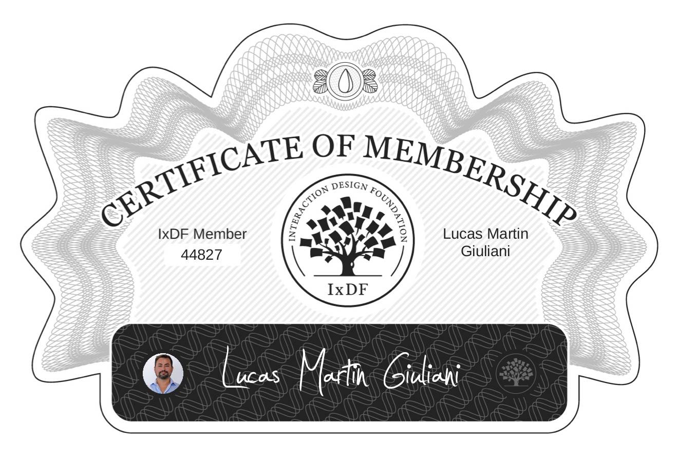Certificate of Membership – Lucas Martin Giuliani
