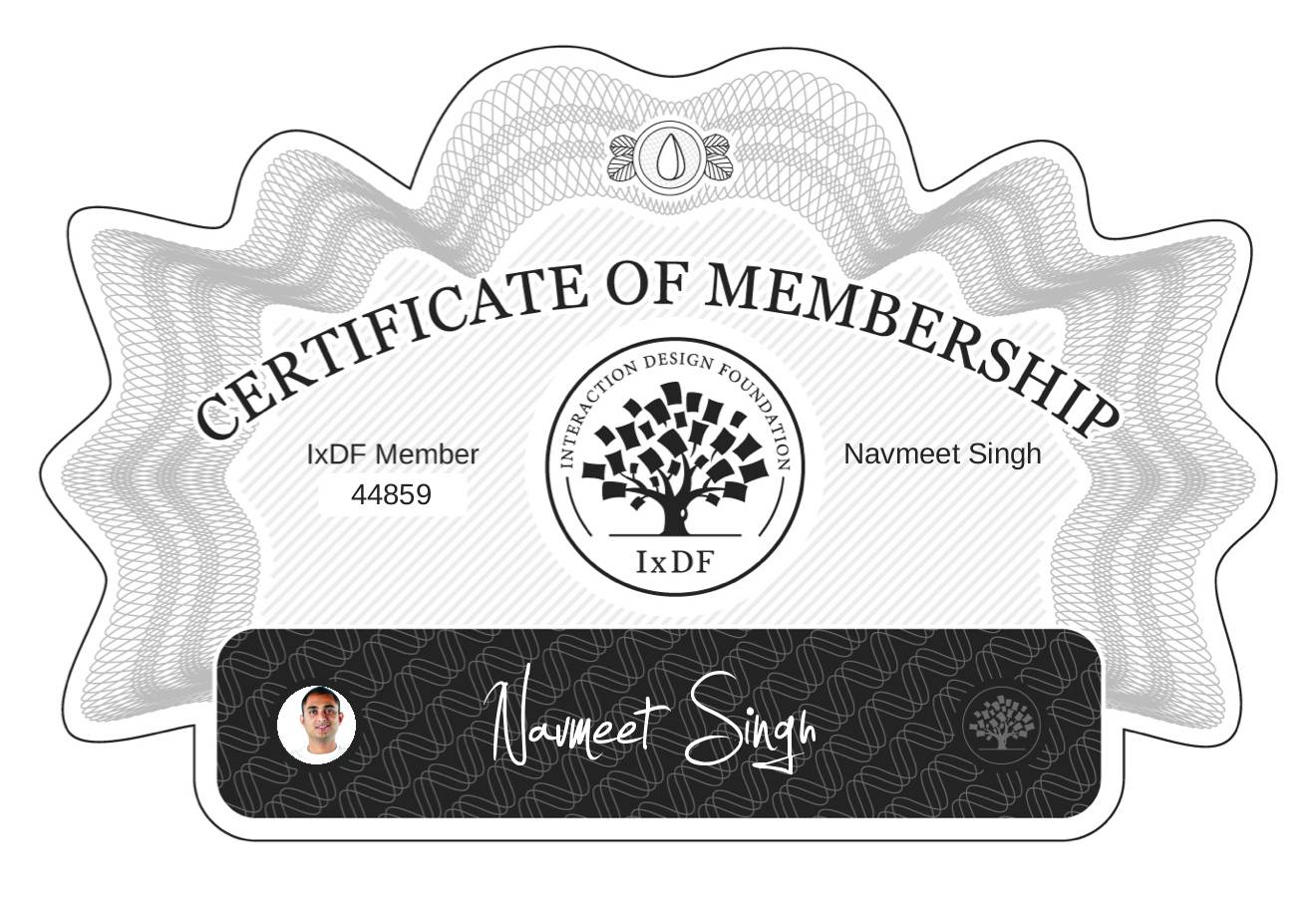 Certificate of Membership – Navmeet Singh