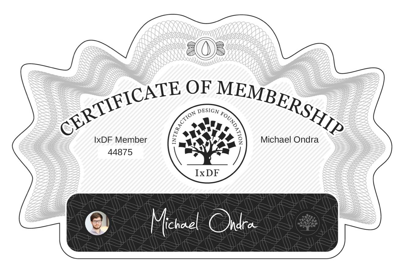 Certificate of Membership – Michael Ondra