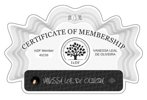 Certificate of Membership – VANESSA LEAL DE OLIVEIRA