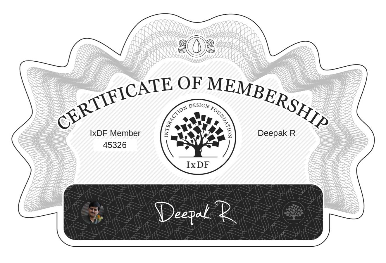 Certificate of Membership – Deepak R