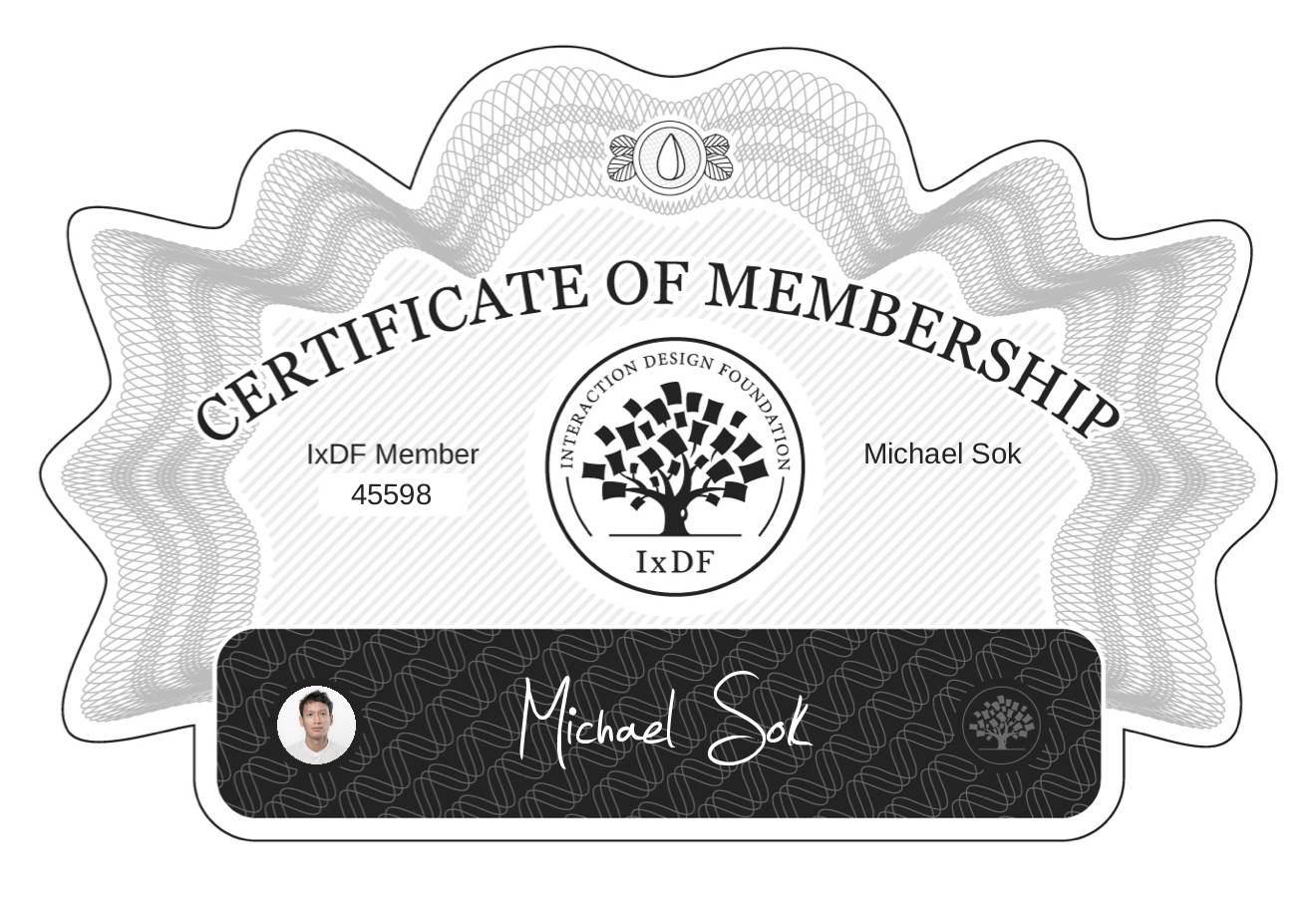 Certificate of Membership – Michael Sok