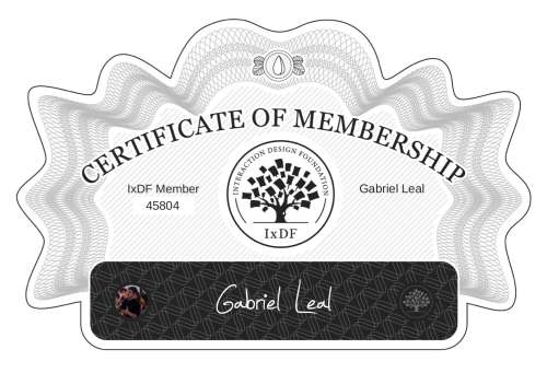 Certificate of Membership – Gabriel Leal
