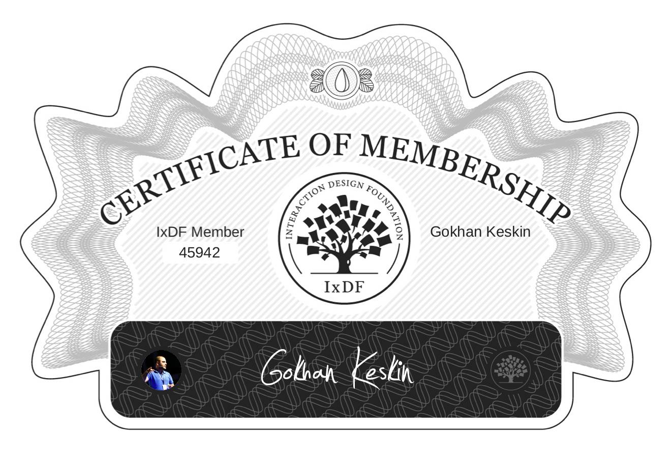 Certificate of Membership – Gokhan Keskin