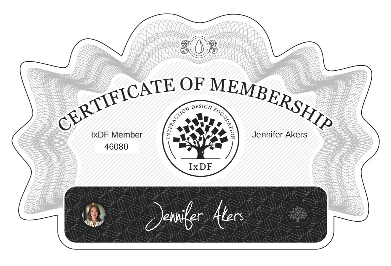 Certificate of Membership – Jennifer Akers