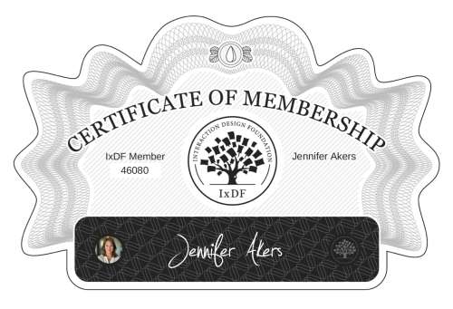 Certificate of Membership – Jennifer Akers
