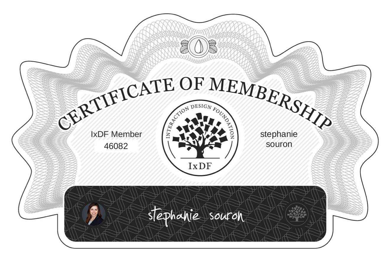 Certificate of Membership – stéphanie souron